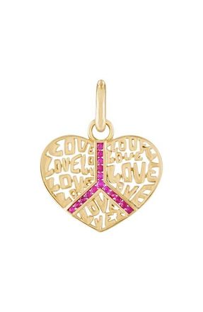 Eden Presley Peace & Love Pendant in Pink at Nordstrom