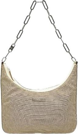 Gucci Pre-owned Shoulder Bags, female, Beige, Size: ONE SIZE Pre-owned Canvas Shoulder Bag