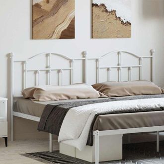 vidaXL Testiera in Metallo Bianco 180 cm - Vidaxl