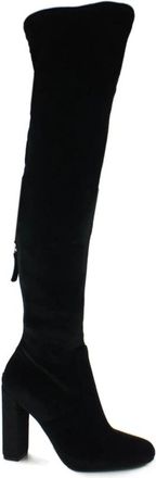 Steve Madden Emotionv Over-knee Boot - Dames - Over de knie laarzen - Zwart - 37 1/2 EU - Leer - Schoenen