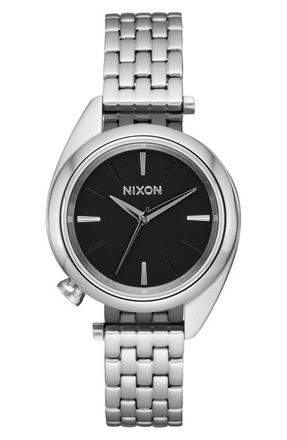Nixon Eddy Bracelet Watch, 29mm in Silver /Black at Nordstrom