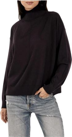 Kaos Oversized coltrui - Dames - Coltruien - Zwart - L - Wol - Truien & Vesten