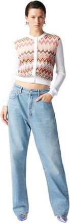 Missoni Viscose-blend Cardigan With Chevron Insert in Multicoloured at Nordstrom, Size 46 It