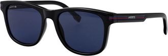 Lacoste Stijlvolle zonnebril voor een trendy look - Heren - Zonnebrillen - Zwart - 53 MM - Accessoires