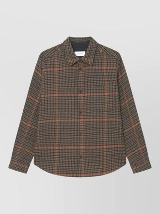 Les Deux kody houndstooth checked overshirt jacket