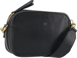 Fendi F Is Fendi Camera Leather Navy Leather Handbag (Pre-Owned)