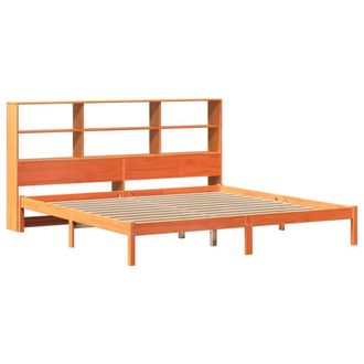 Berkfield Home Decorative Bookcase Bed without Mattress Wax Brown 200x200 cm Sol