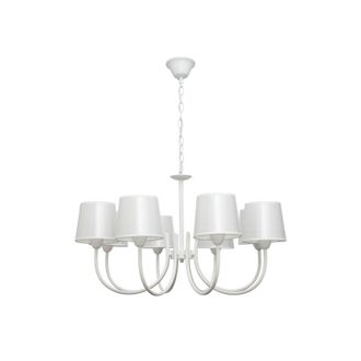 Fabrilamp Lampara Guadalajara 8xe14 Bianco Paralume Bianco de Fabrilamp