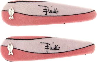Pucci Marmo Print Haarspeldenset - Dames - Accessoires - Roze - Maat: ONE Size Zijde