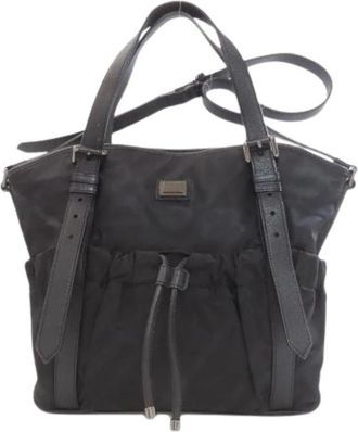 Burberry Pre-owned Tote Bag - Dames - Vintage Schoudertas - Zwart - ONE Size - Nylon - Vintage