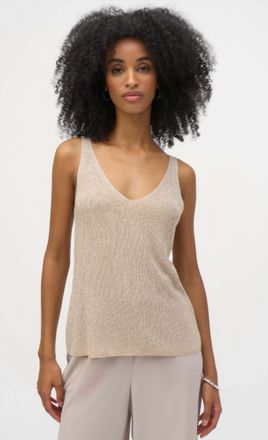 Joseph Ribkoff Crystal Top In Champagne