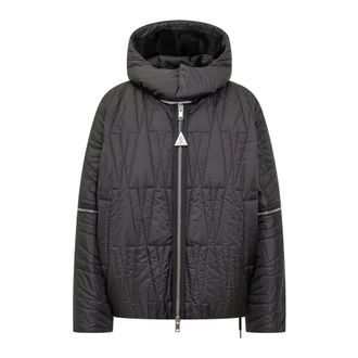 Moncler Dames, Jassen, Zwart, Maat: M Leer