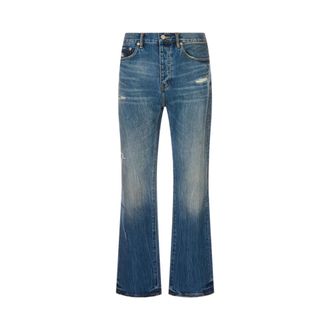 Purple Flared Jeans, male, Blue, Size: W30 P011 Straight-leg Jeans