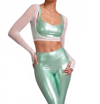 Heroine Sport See-Through Clear Bolero In White