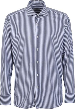 Sonrisa Gestreept overhemd - Heren - Casual Overhemden - Blauw - 3XL - Overhemden