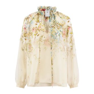 Riani Dames, Blouses & Shirts, Beige, Maat: 2XL