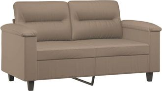 vidaXL Vidaxl - Sof&aacute; de 2 plazas de cuero sint&eacute;tico color capuchino 120 cm