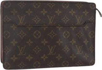 Louis Vuitton Pre-owned Clutches, female, Brown, Size: ONE SIZE Pre-owned Monogram Clutch Bag