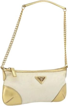Prada Pre-owned Shoulder Bags, female, White, Size: ONE SIZE Pre-owned Vintage Shoulder Bag