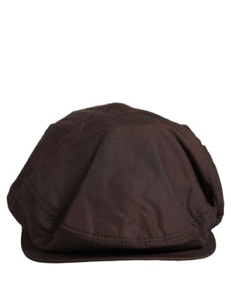 Dolce & Gabbana HAT10037 Cotton-Silk Blend Newsboy Cap - Brown