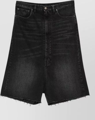 Maison Margiela denim shorts raw cut hem belt loops