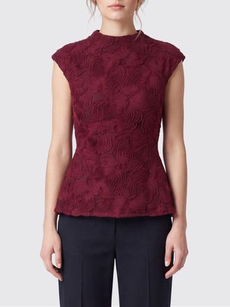 Rotate Top da sera slim fit in mesh con dettagli floreali