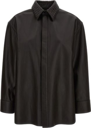 Bottega Veneta Dark Brown Oversized Solid Shirt