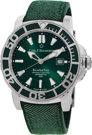 Bucherer Patravi ScubaTec Verde Automatic Chronometer Mens Watch 00.10632.23.93.01