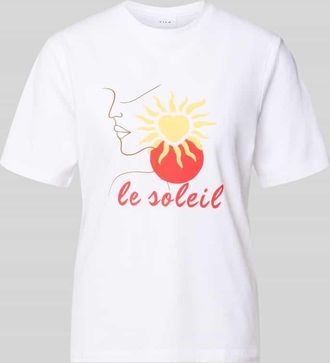 Vila T-Shirt mit Stitching Modell NORA in Weiss, Gr&ouml;&szlig;e XL