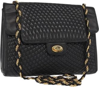 Bally Pre-owned Leren Schoudertas - Dames - Vintage Schoudertas - Zwart - ONE Size - Leer - Vintage