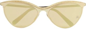 Philipp Plein Zonnebrillen Paris - Dames - Zonnebrillen - Geel - ONE Size - Leer - Accessoires