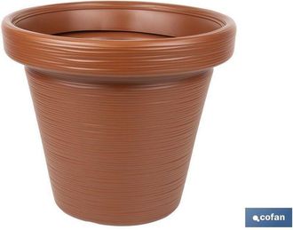 cofan Maceta Rayada Color Terracota Pe &Oslash; 550 X 479 Mm 66 L Caja 4 Unid