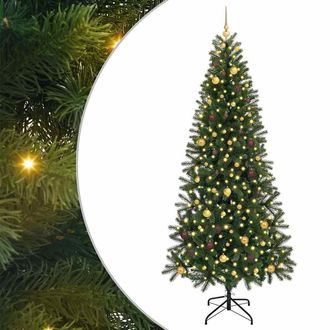 vidaXL &Aacute;rbol De Navidad Artificial Con 300 Led Verde 240 Cm Pe Y Pvc Vidaxl