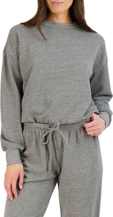 Bloomingdale's Oversize Terry Sweatshirt in Heather Grey at Nordstrom, Size Medium