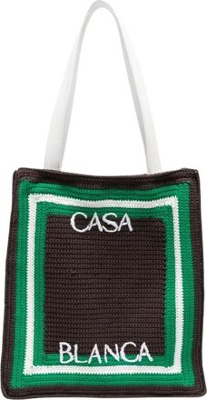 Casablanca Logo Geborduurde Haakwerk Tote Bag - Heren - Shoppers - Veelkleurig - ONE Size - Leer - Tassen