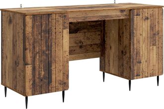 vidaXL Escritorio Con Estante Madera Envejecida 142,5 X 50 X 75 Cm Vidaxl