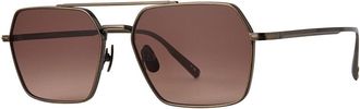Garrett Leight ALTA SUN ATG/SFAUG Mens Sunglasses Gold Size 57