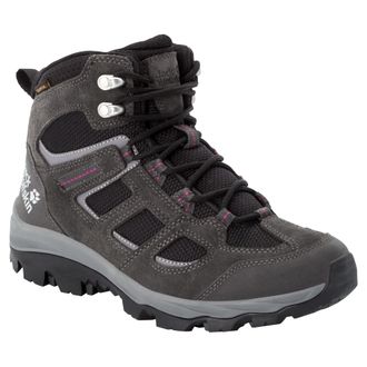 Jack Wolfskin Wanderschuh JACK WOLFSKIN VOJO 3 TEXAPORE MID W, Damen, Gr. 39,5, lila (schwarz steel, lila), Schuhe Wanderschuh, Wasserdicht, Trekkingschuh