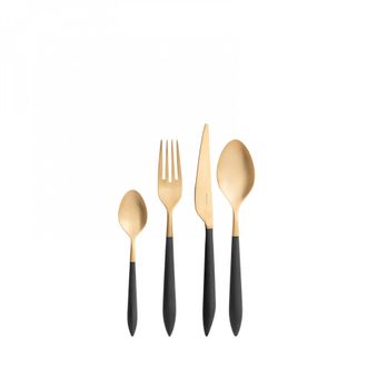 Bugatti Caderas De 24 Piezas Colocadas En Estuche De Madera Negra Mate Ares Gold Bugatti