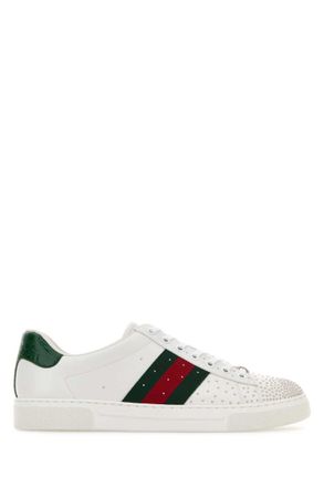 Gucci White Leather Sneakers