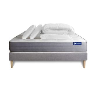 Actisom Pack colch&oacute;n gris espuma viscoel&aacute;stica 140 x 190