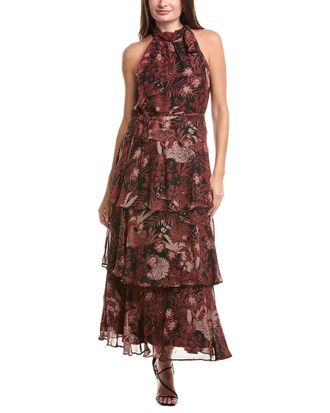 Julia Jordan Halter Tiered Maxi Dress