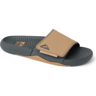 Reef Phantom Slab Slide Sandal in Black/Tan at Nordstrom, Size 13
