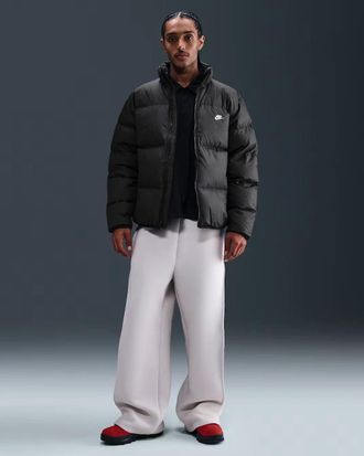 Nike Sportswear Club Puffer Jacket Mens Black Therma-FIT Long Sleeve JZZ1292