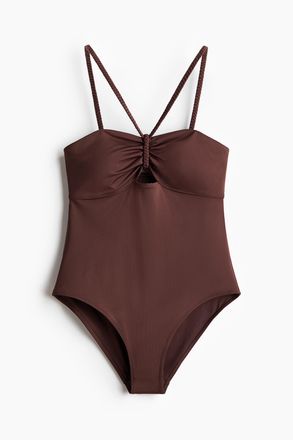 H&M Badeanzug mit wattierten Cups - Brown
