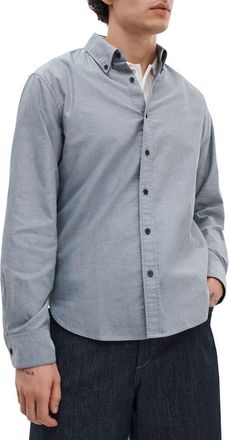 Rag & Bone Classic Fit Oxford Button-Down Shirt in Black/White at Nordstrom, Size Xx-Large