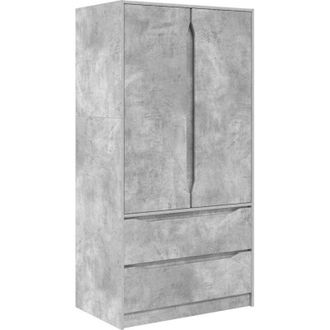 vidaXL Bathroom Cabinet with Drawer Concrete Grey 79.5 x 49 x 156 cm vidaXL