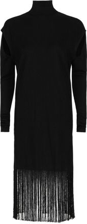 Ferragamo Cutout And Fringe Hem Dress