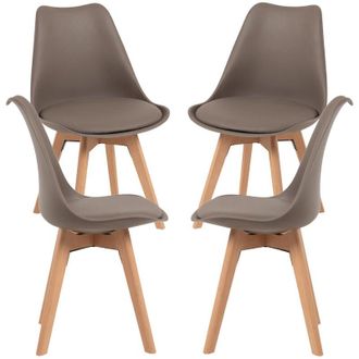 Regalos Miguel Regalos Miguel - Packs Sillas Comedor - Pack 4 Sillas Synk Basic - Taupe