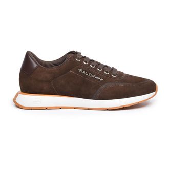 Baldinini Suede Logo-Plaque Sneaker - Dames - Schoenen - Bruin - Maat: 40 EU Su&egrave;de